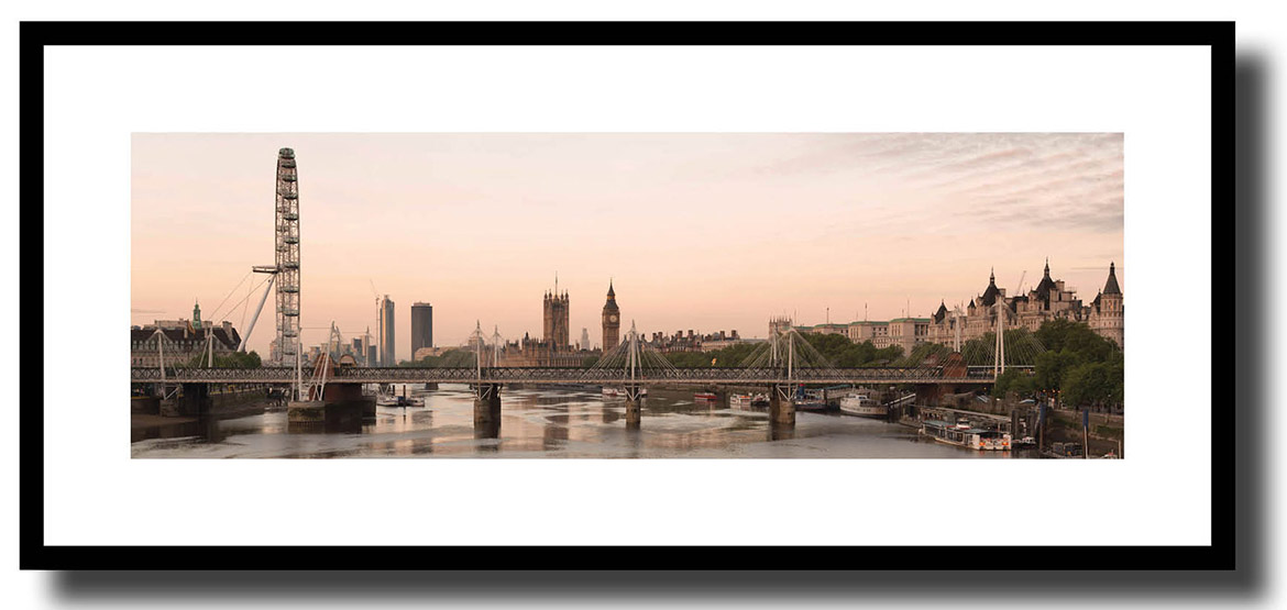 Framed print of London skyline