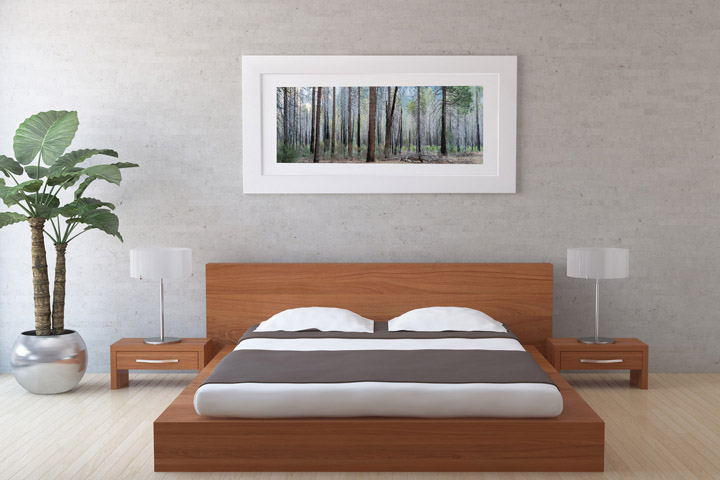 Art for the home picture of forest scene in bedroom