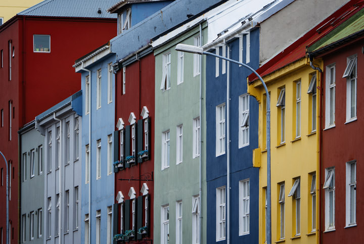 Photograph of Coloured Houses Reykjavik 2