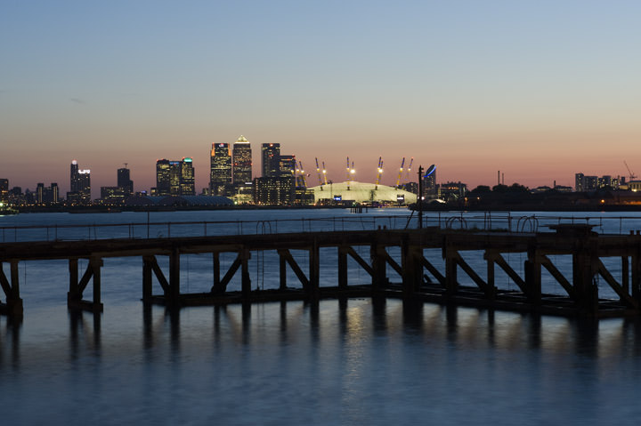 Docklands and Millennium Dome viewed from Greenwich