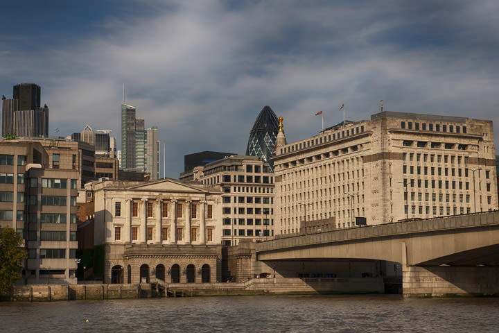 London Bridge and the City of London in daylight