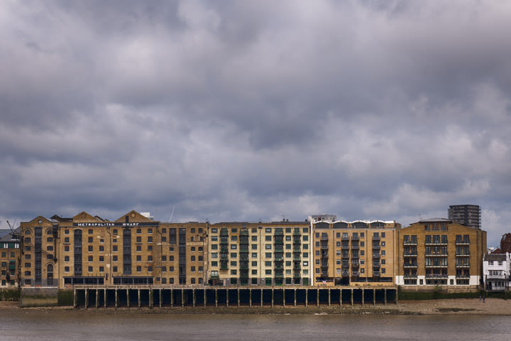 Metropolitan Wharf and the River Thames at Wapping, Tower Hamlets