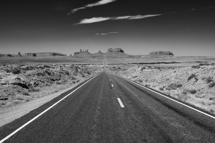 Road through the Desert Monument Valley 
