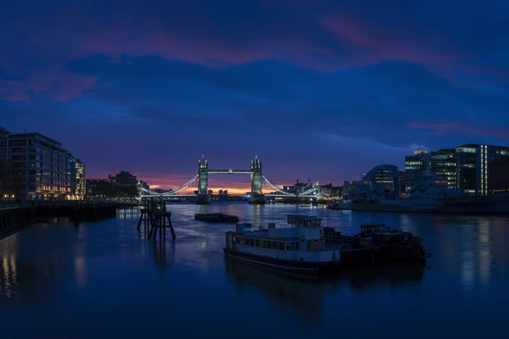 Photograph of Tower Bridge Blue Dawn